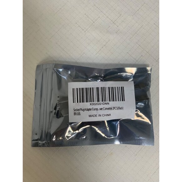 NWT Socket Plug Adapter Converter 2-Pack European To US/Canada Type A Black - Picture 1 of 2